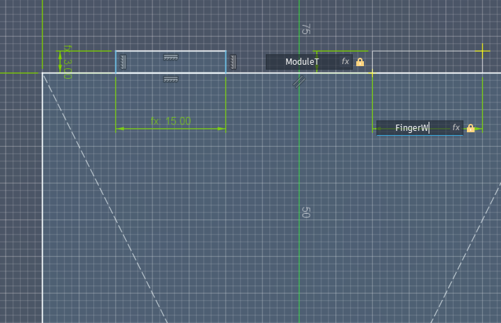 We'll do the same with each feature as well - just type the name of the parameter and fusion grabs it from the parameters list